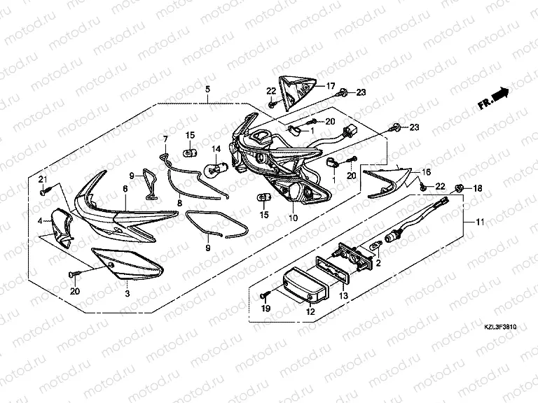 F-38-10 REAR COMBINATION LAMP
