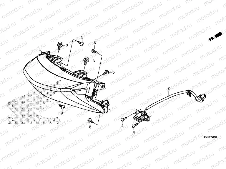 F-38-10 REAR COMBINATION LAMP / NUMBER PLATE LIGHT