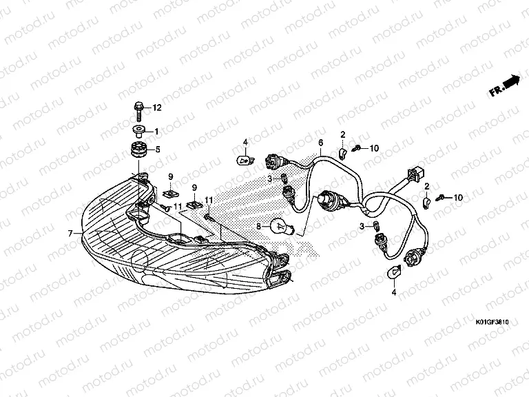 F-38-10 REAR COMBINATION LIGHT
