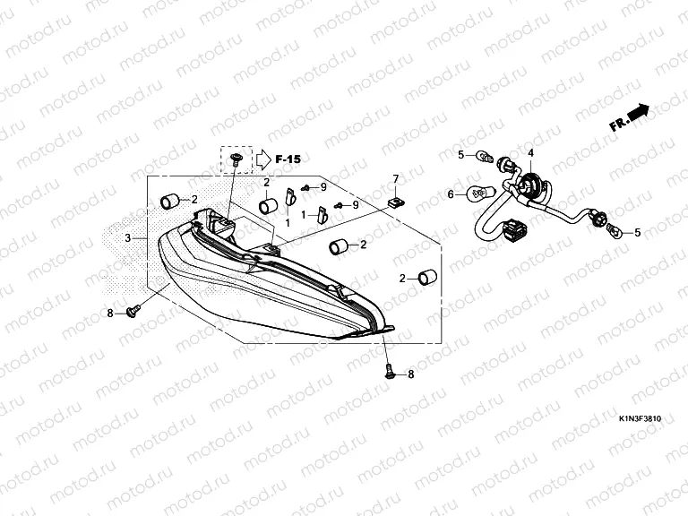 F-38-10 REAR COMBINATION LIGHT