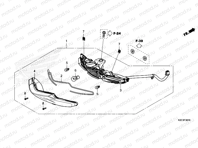 F-38-10 REAR COMBINATION LIGHT