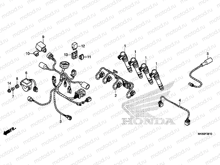 F-38-10 SUB HARNESS (CBR1000RR / S)
