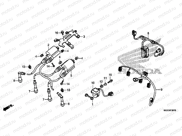 F-38-10 SUB HARNESS / IGNITION COIL