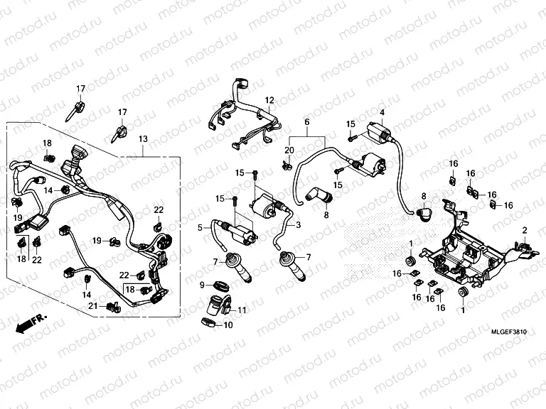 F-38-10 SUB HARNESS/IGNITION COIL