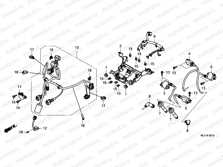 F-38-10 SUB HARNESS/IGNITION COIL