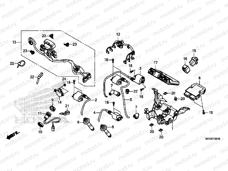 F-38-10 SUB HARNESS/IGNITION COIL
