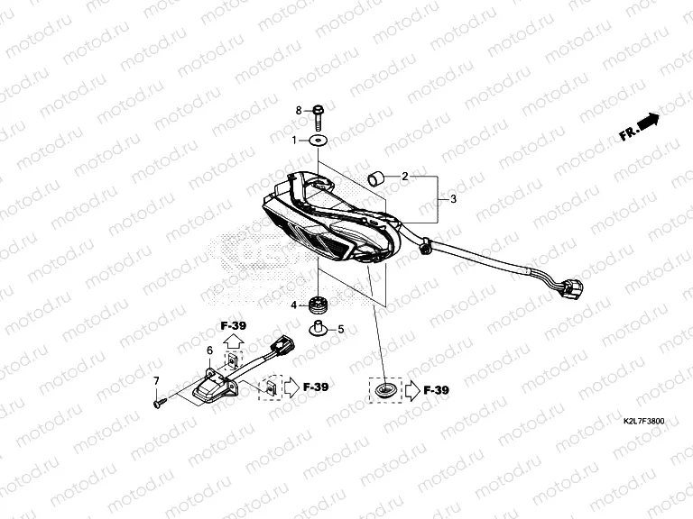 F-38 TAILLIGHT & LICENSE LIGHT