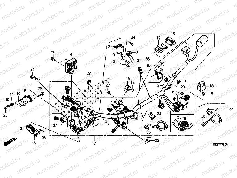 F-38 WIRE HARNESS (CRF250L/LA)