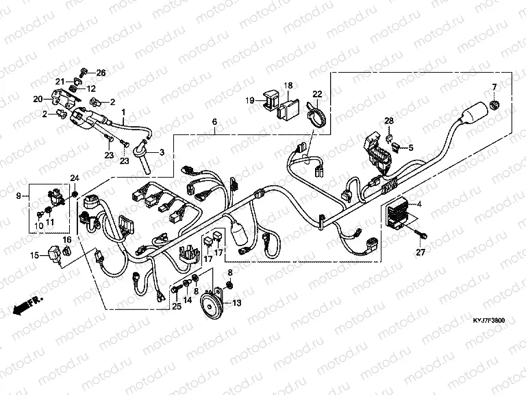 F-38 WIRING HARNESS (CBR250R)
