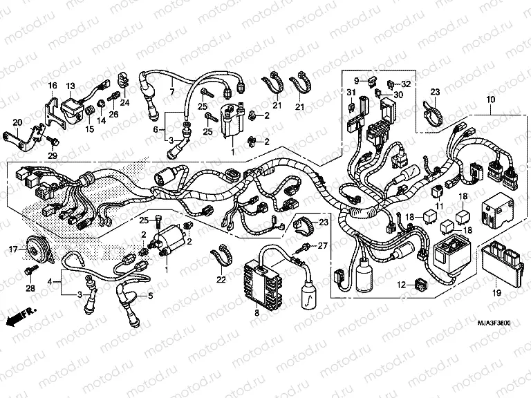 F-38 WIRING HARNESS (VT750C / CA)