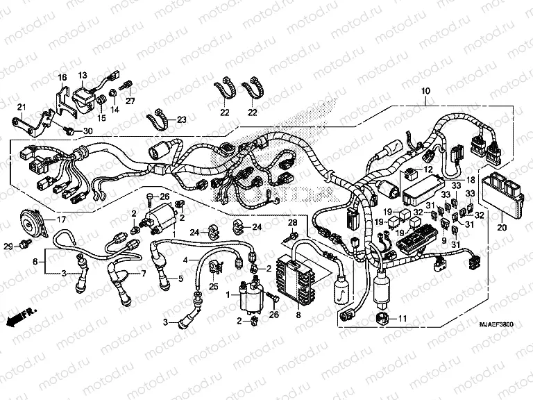 F-38 WIRING HARNESS (VT750CS / C2S)