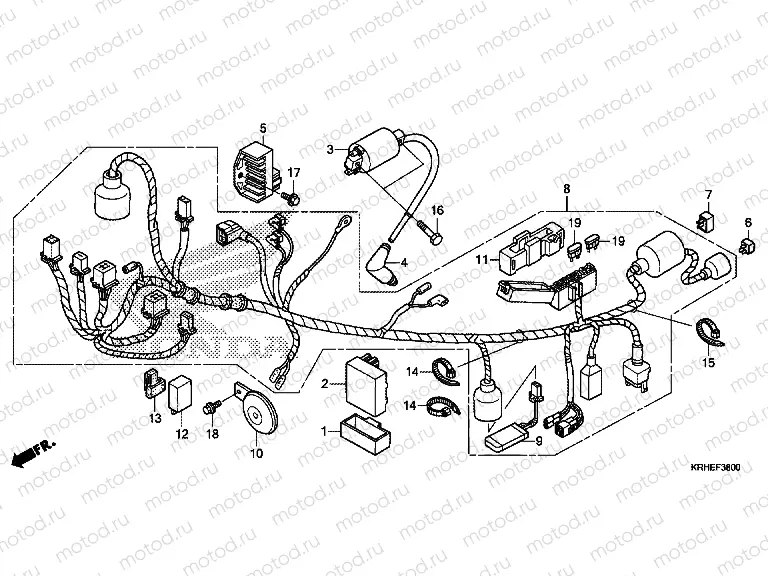 F-38 WIRING HARNESS (XR125LEK)