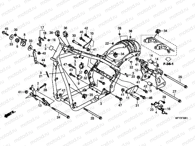 F-39-1 FRAME HOUSING (VT1300CSA)
