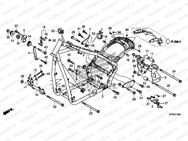 F-39-1 FRAME HOUSING (VT1300CXA)
