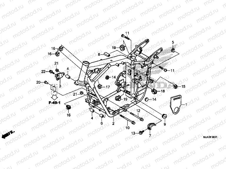 F-39-1 FRAME HOUSING (VT750S)