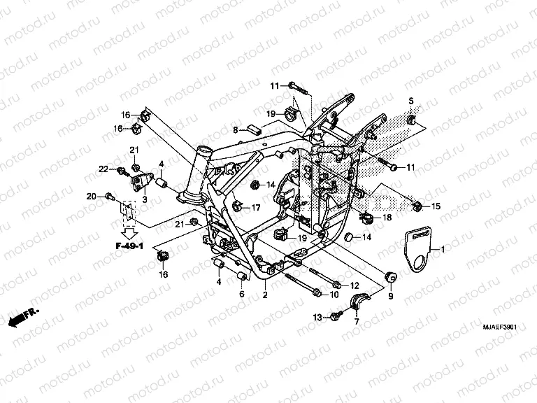 F-39-1 FRAME HOUSING (VT750S)