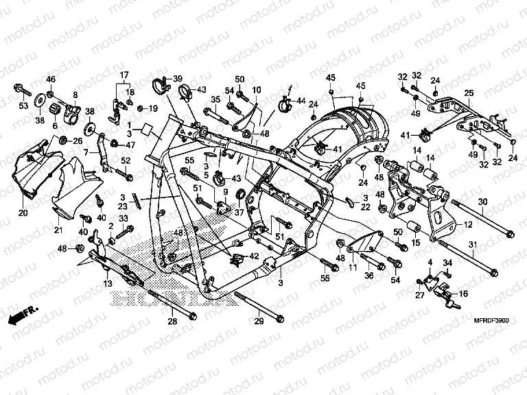 F-39 FRAME HOUSING (VT1300CR)
