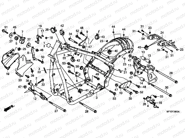 F-39 FRAME HOUSING (VT1300CR / CRA)