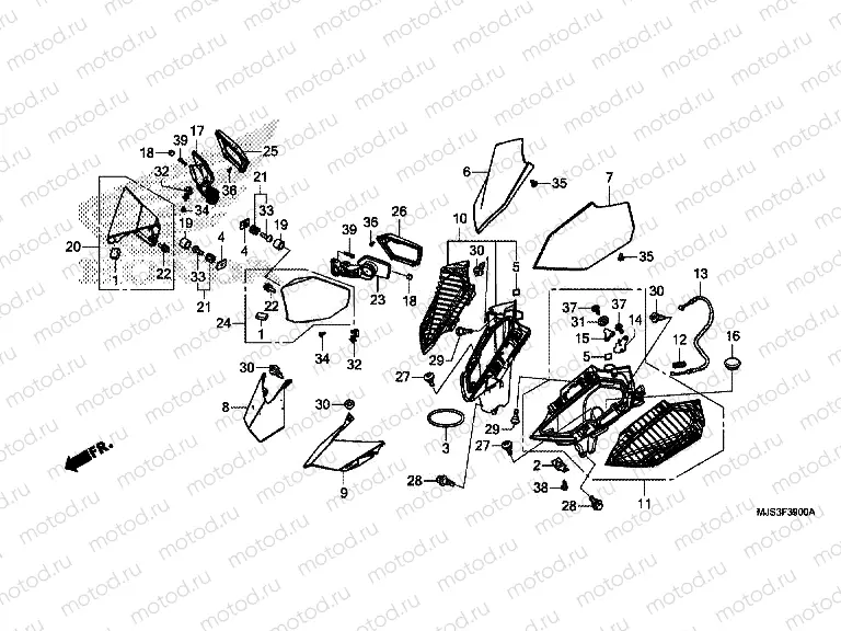 F-39 MIRROR / POCKET / NOSE COVER