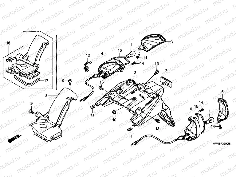 F-39 REAR FENDER / REAR Flasher