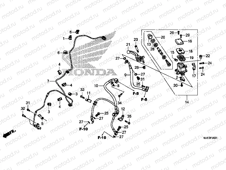 F-4-1 FR. BRAKE MASTER CYLINDER (CBR650FA)