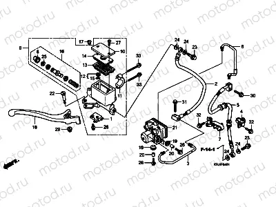 F-4-1 FR. BRAKE MASTER CYLINDER (FES125A)(FES150A)