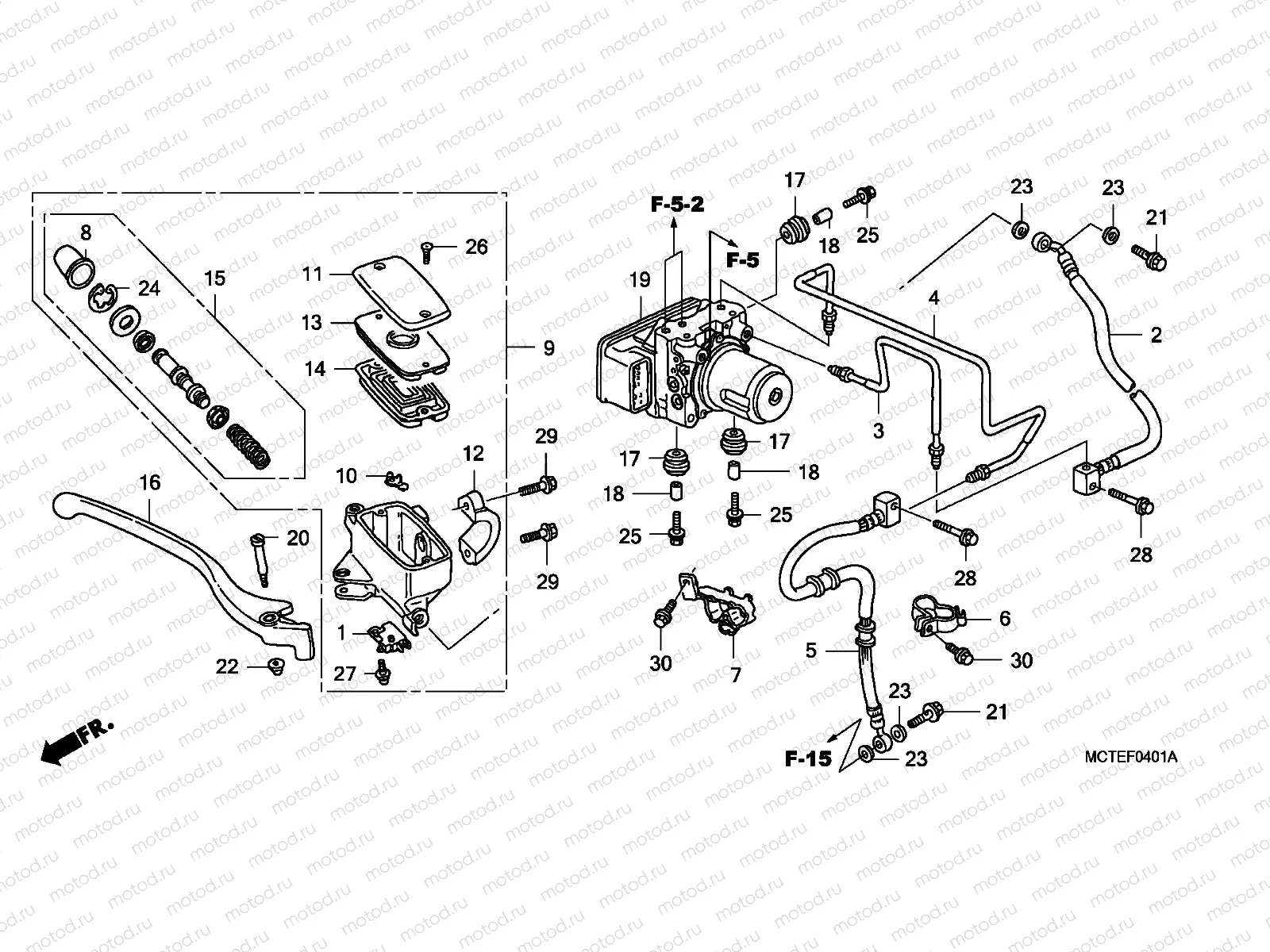 F-4-1 FR. BRAKE MASTER CYLINDER (FJS600A)