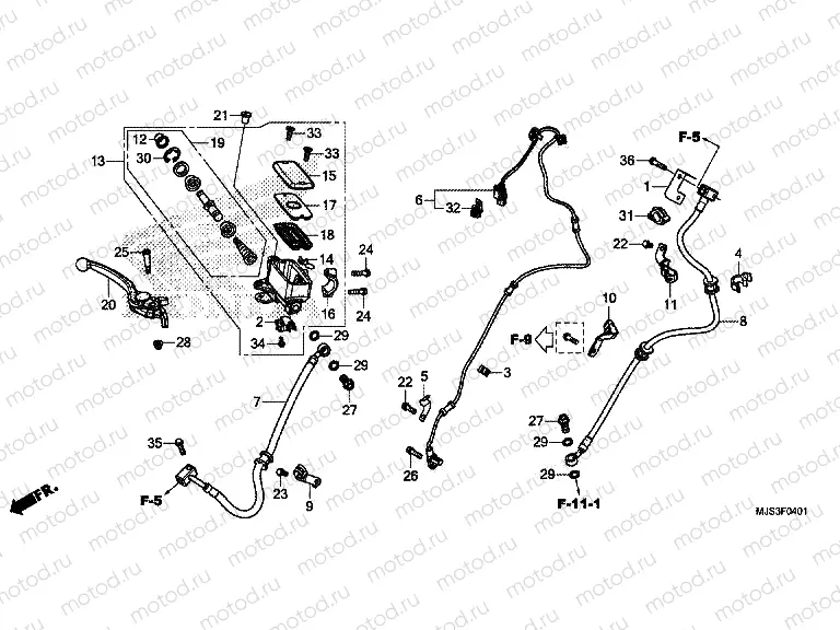 F-4-1 FR. BRAKE MASTER CYLINDER (NC750JH)