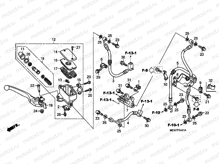 F-4-1 FRONT MASTER CYLINDER (ABS)