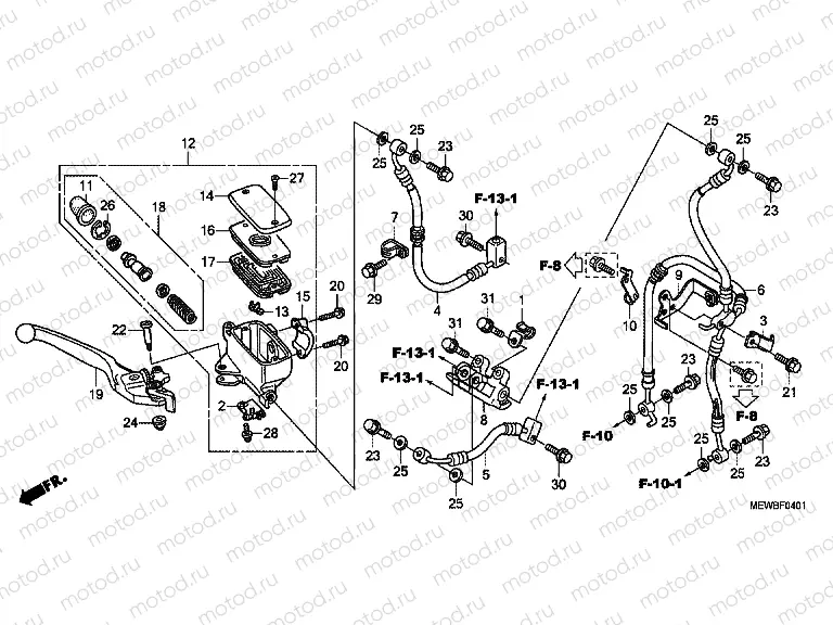 F-4-1 FRONT MASTER CYLINDER (ABS)