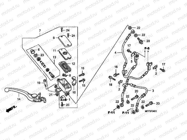 F-4-1 FRONT MASTER CYLINDER (CB1300A / CB1300SA) buy cheap online