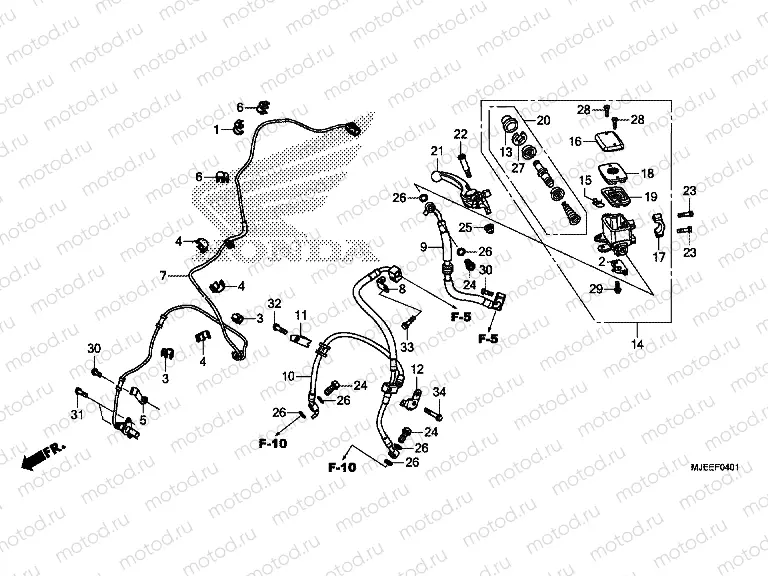 F-4-1 FRONT MASTER CYLINDER (CB650FA)