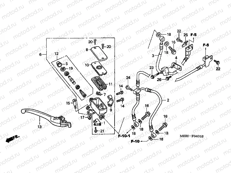 F-4-1 FRONT MASTER CYLINDER (CBF600SA / NA)