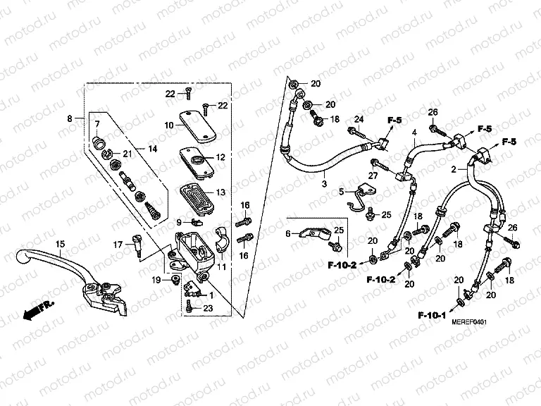 F-4-1 FRONT MASTER CYLINDER (CBF600SA / NA)