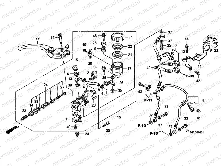 F-4-1 FRONT MASTER CYLINDER (CBR1000RA)
