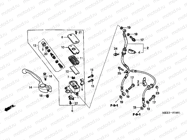 F-4-1 FRONT MASTER CYLINDER (CBR600RR5 / 6)