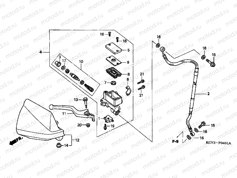 F-4-1 FRONT MASTER CYLINDER (DK / ED / U)