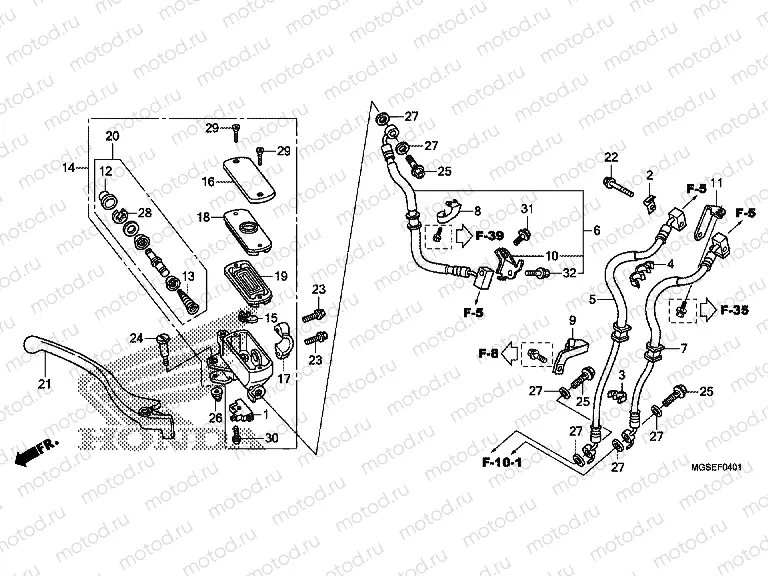 F-4-1 FRONT MASTER CYLINDER (NC700SA / SD)