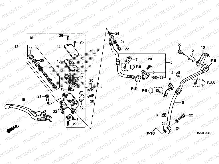 F-4-1 FRONT MASTER CYLINDER (NC700XD / 750XA / 750XD)