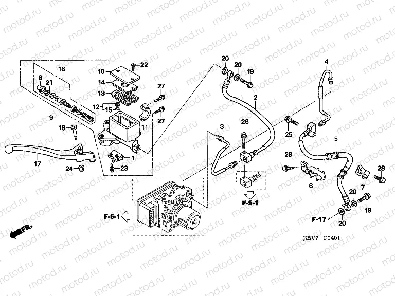 F-4-1 FRONT MASTER CYLINDER (NSS250EX)