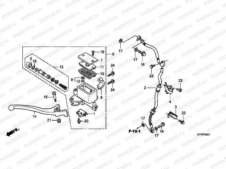 F-4-1 FRONT MASTER CYLINDER (SH125 / R / 150 / R)