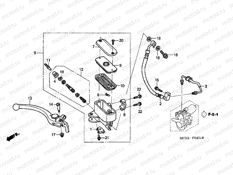 F-4-1 FRONT MASTER CYLINDER (ST1300A)