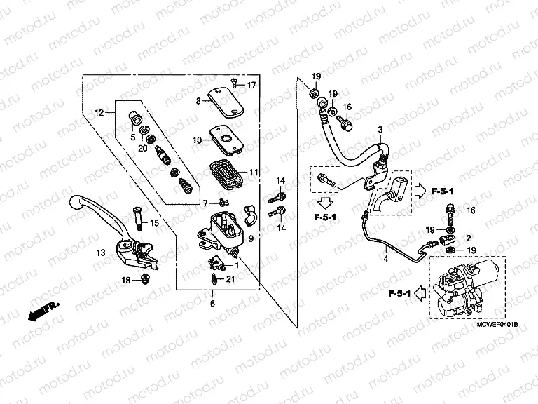 F-4-1 FRONT MASTER CYLINDER (VFR800A)