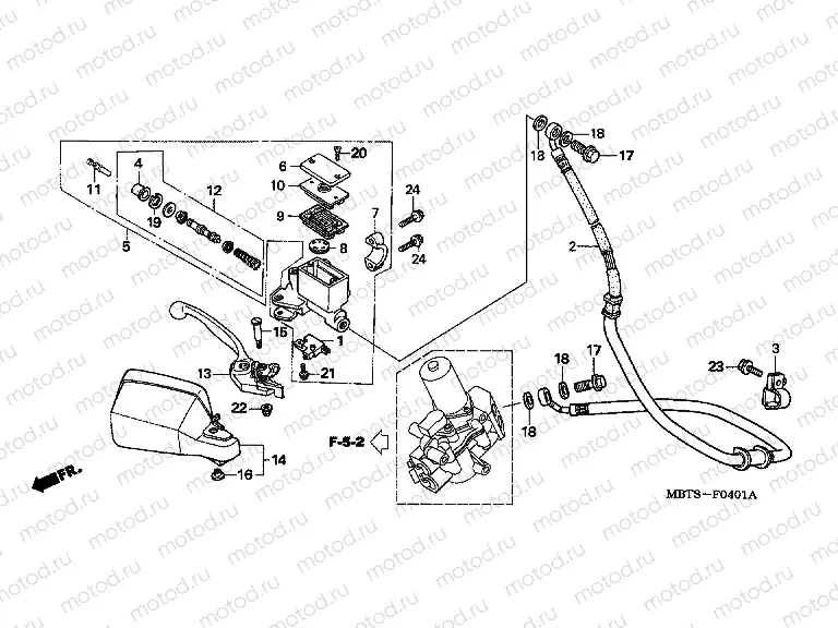F-4-1 FRONT MASTER CYLINDER (XL1000VA)