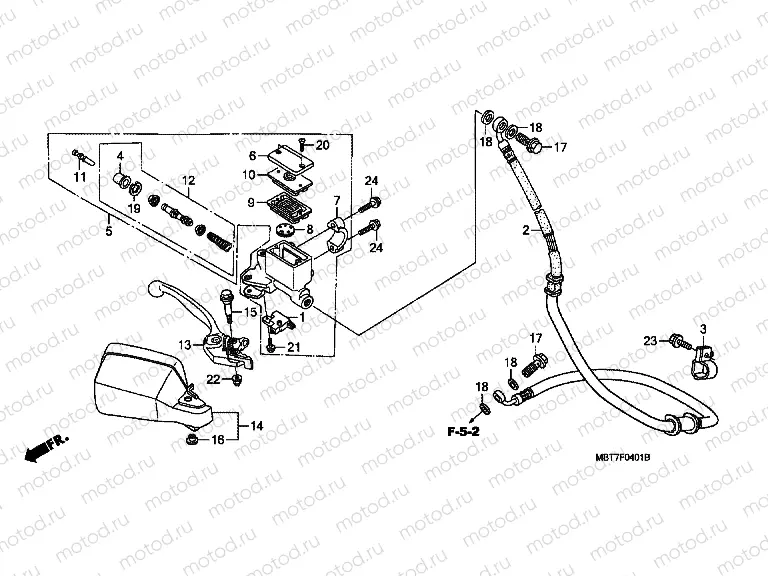 F-4-1 FRONT MASTER CYLINDER (XL1000VA)