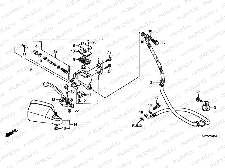 F-4-1 FRONT MASTER CYLINDER (XL1000VA)