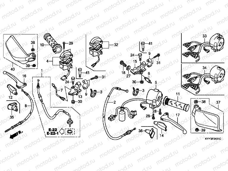 F-4-1 HANDLE LEVER / SWITCH / CABLE (2)