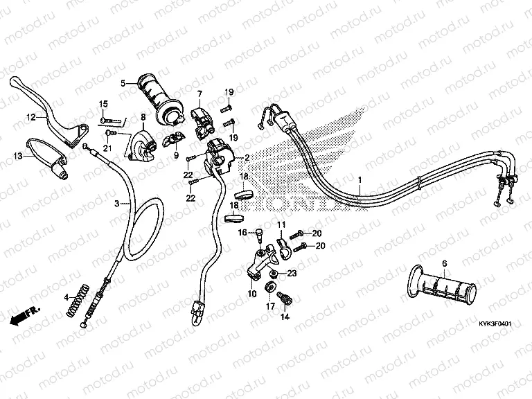 F-4-1 HANDLE LEVER/SWITCH/CABLE (CRF110FK/L/M/N)