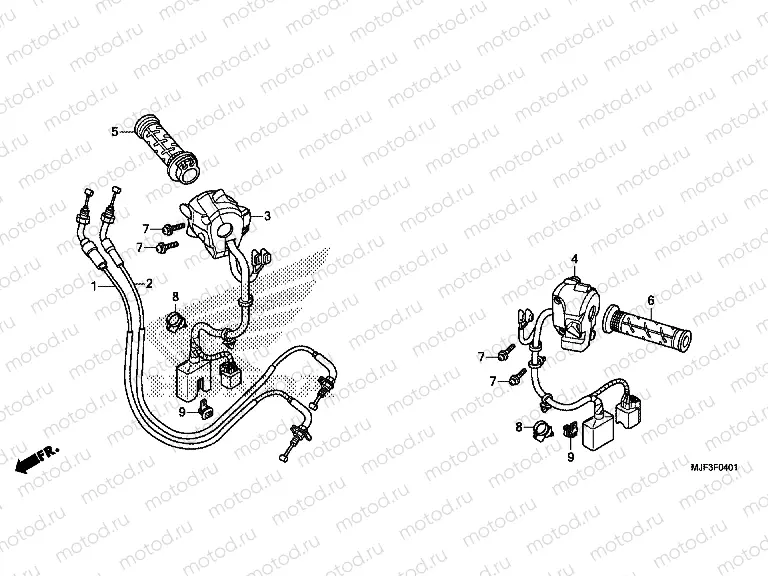 F-4-1 HANDLE / SWITCH / CABLE (CTX700D)