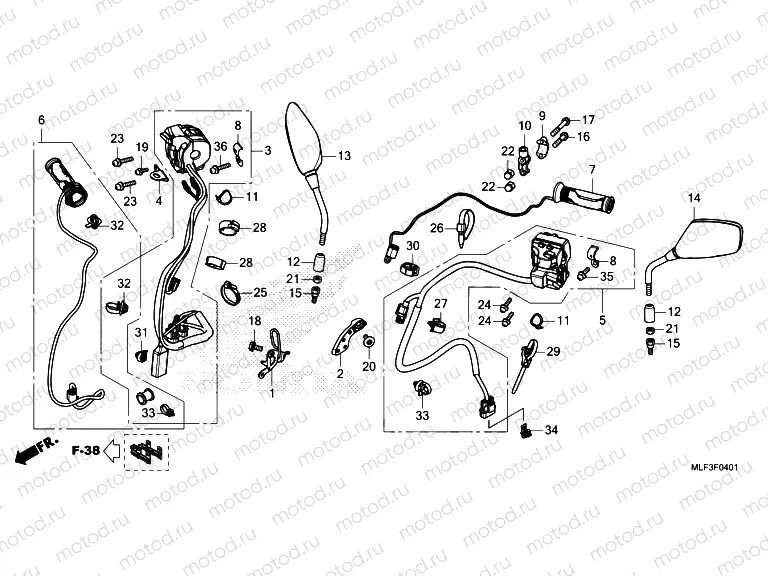 F-4-1 HANDLE SWITCH/MIRROR